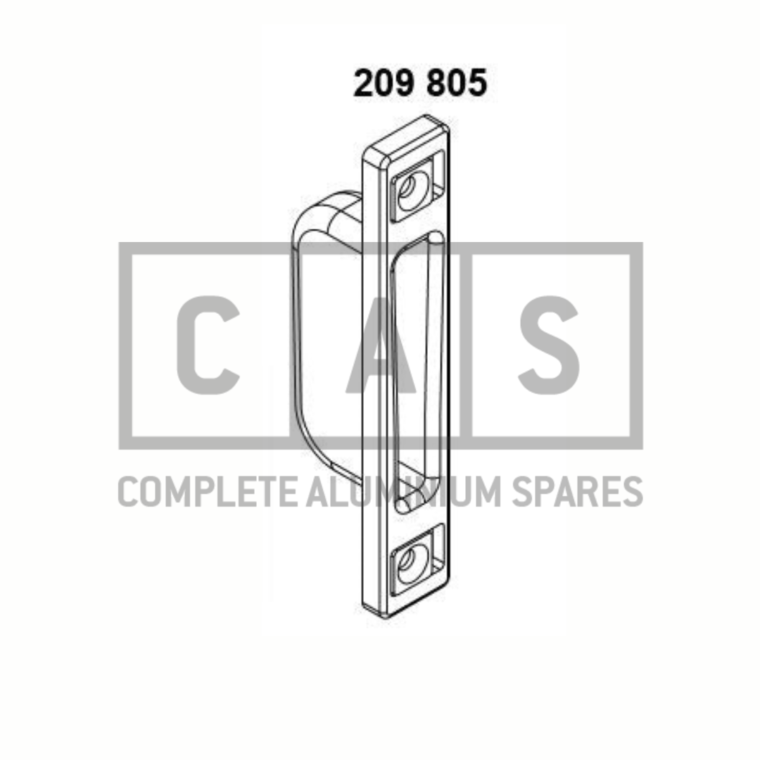 209805 SCHUCO STRIKE PLATE SHORT