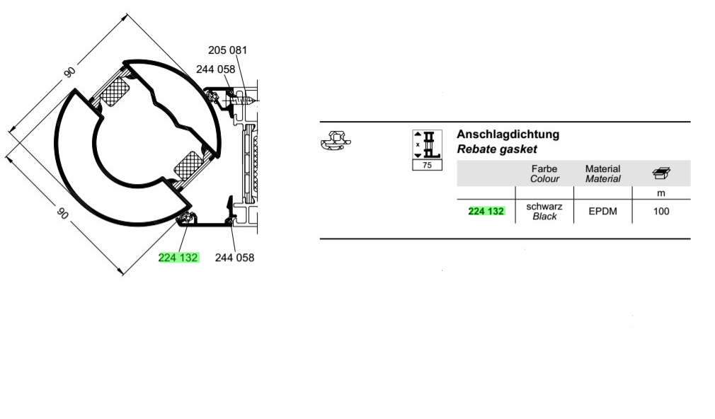 224132 - Schuco Gasket