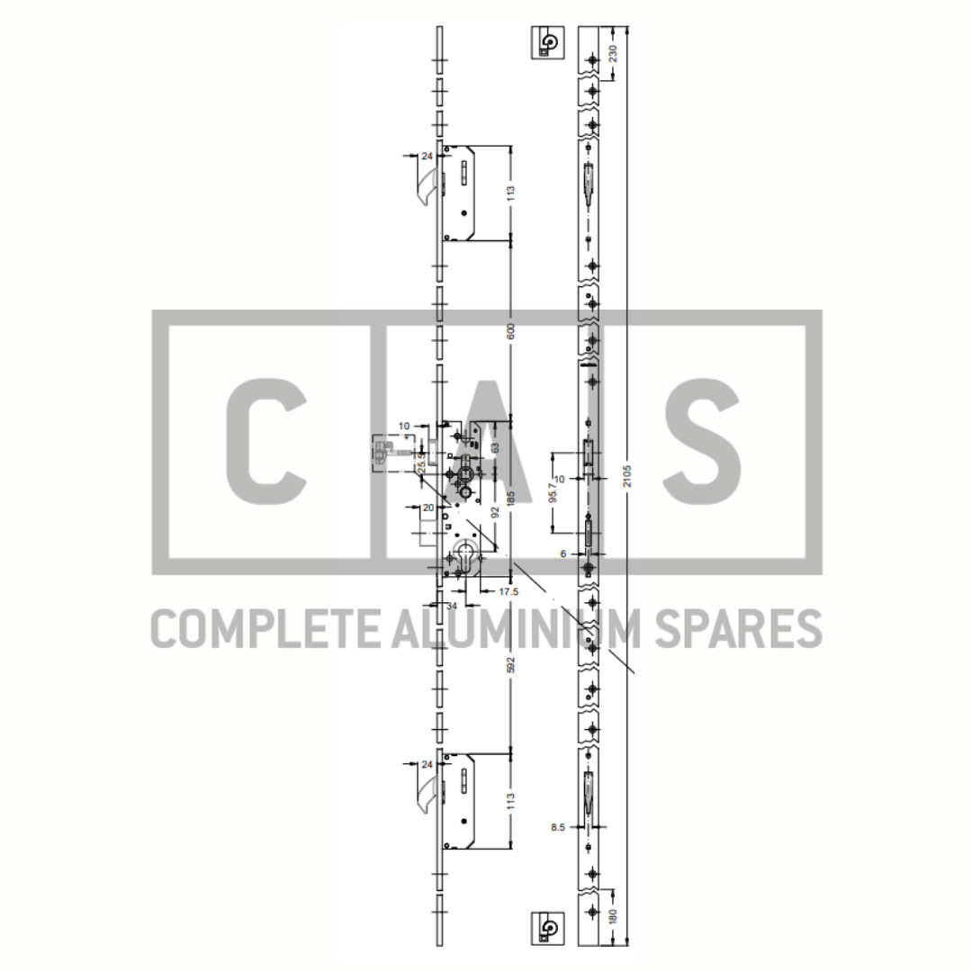 241781 CLAW BOLT LOCK