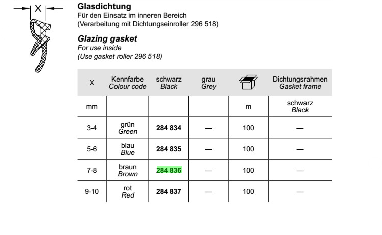 284836 - Schuco Gasket