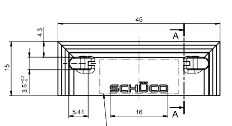208693 - SCHUCO DRAIN COVER CAP grey RAL7001