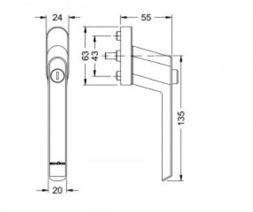 247755 Schuco Lockable Window Handle
