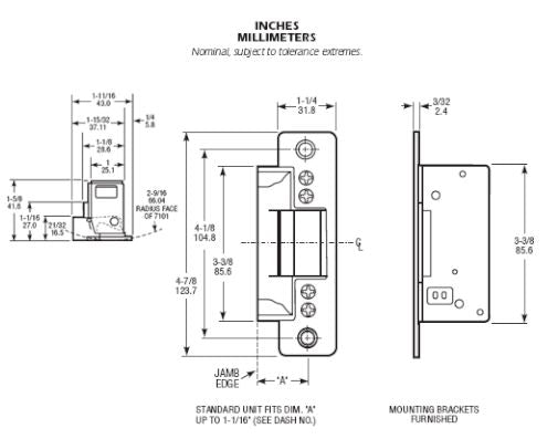 Adams Rite 7100 Series Electric Strike Fail Secure 12DC