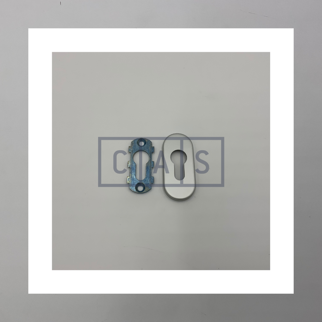 218236 Silver Security Profile Cylinder Rosette