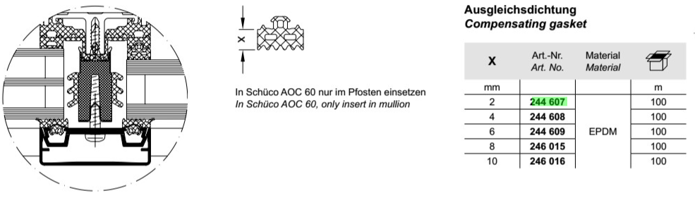 244607 - Schuco Gasket