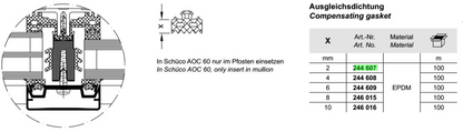 244607 - Schuco Gasket