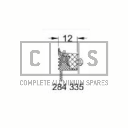 284335 GLAZING REBATE GASKET