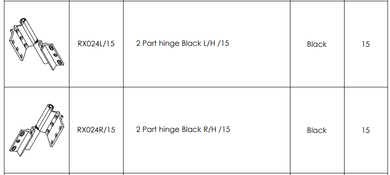 RX024 ALUK 2 Part Hinge