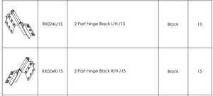 RX024 ALUK 2 Part Hinge