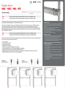 Exidor 403 Touch Bar Panic Bolt with Vertical Latches