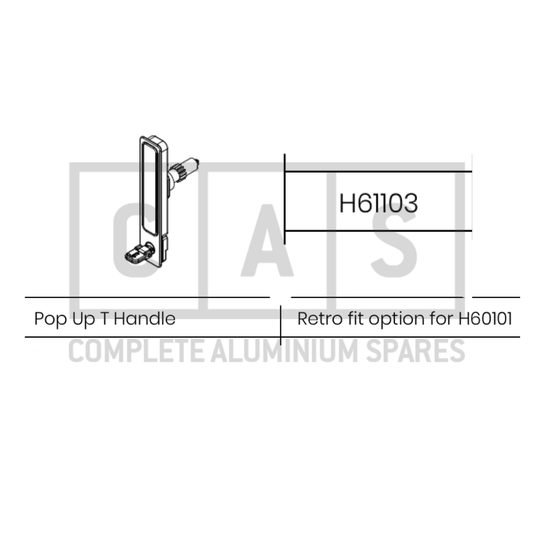 H61103 Retro-Fit Pop Up T-Handle