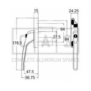 Technal Replacement Handle