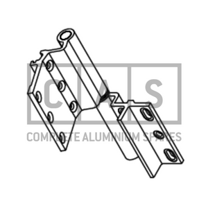 RX022 2 Part Hinge Silver