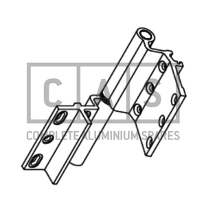 RX022 2 Part Hinge Silver