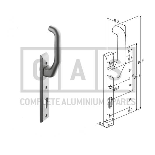 Sobinco  824L Internal Door Handle