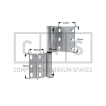 RX022 2 Part Hinge Silver