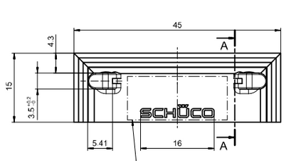 208693 - SCHUCO DRAIN COVER CAP grey RAL7001