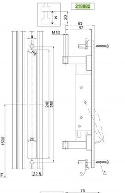 219882 SCHUCO REBATE LEVER BOLT