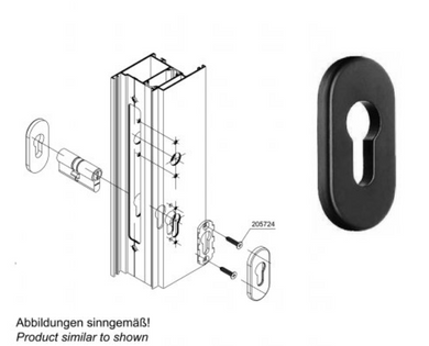 227651 SCHUCO - SECURITY PROFILE CYLINDER ROSETTE