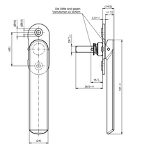 247886 - Schuco lever Handle RAL9005