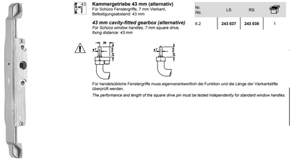 243038 Schuco Gearbox