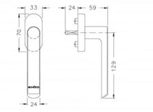 247081 SCHUCO WINDOW HANDLE