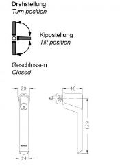 247656 Schuco Window Handle