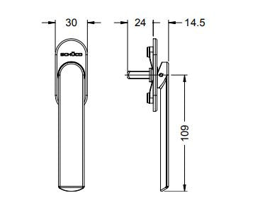 269800 Schuco handle