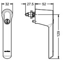 277588- Schuco handle lockable