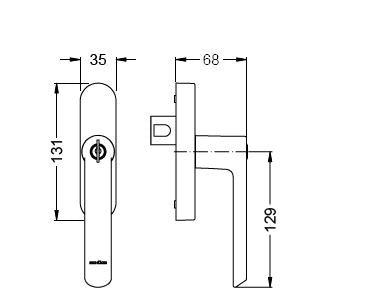 269516 LOCKABLE GEARBOX HANDLE