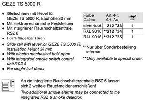 212733 SCHUCO CLOSER RAIL