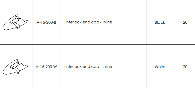 A-15-200 Interlock End Cap
