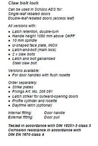 241782 CLAW BOLT LOCK