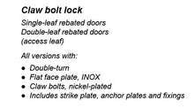 241341 CLAW BOLT LOCK
