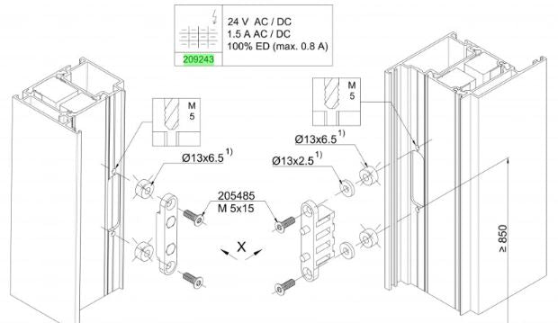 209243 SCHUCO DOOR CONTACT BRIDGE