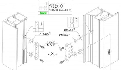 209243 SCHUCO DOOR CONTACT BRIDGE