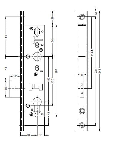 241471 Schuco Bolt Lock