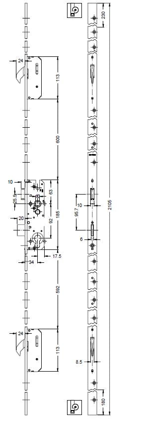 241784 CLAW BOLT LOCK