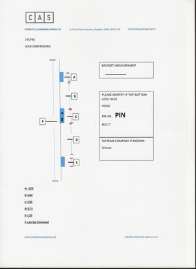 SCHUCO 241790 3 POINT LOCK