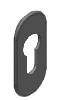 Schuco - 240696 profile cylinder rosette RAL9005