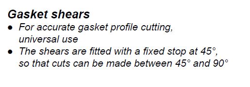 293136 GASKET SHEARS