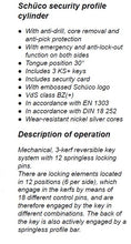 211973 SCHUCO CYLINDER SECURITY PROFILE 45/30