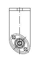 210948 SCHUCO STRAIGHT BRACKET FOR OVAL HANDLE