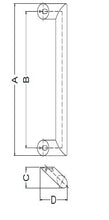 210940 SCHUCO CURVED DOOR PULL HANDLE OVAL TUBING