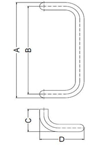 210802 SCHUCO RECTANGULAR DOOR PULL HANDLE