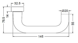 210681 SCHUCO DOOR HANDLE Tubular frame doors and locks RAL9016